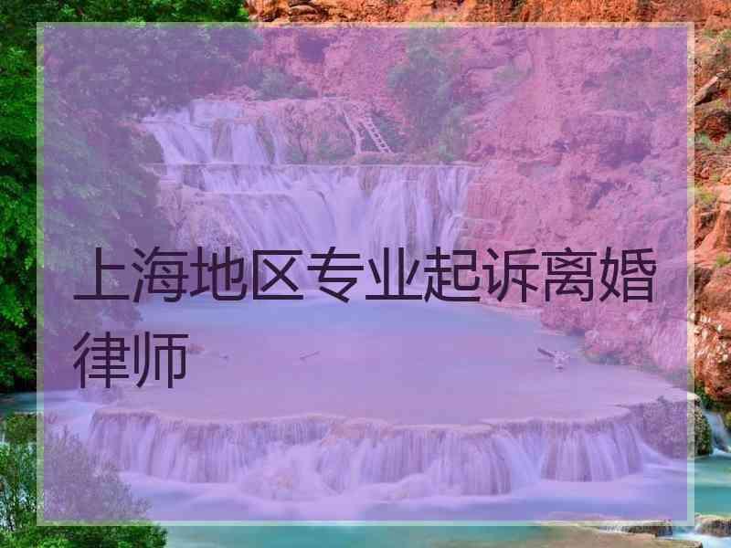 上海地区专业起诉离婚律师