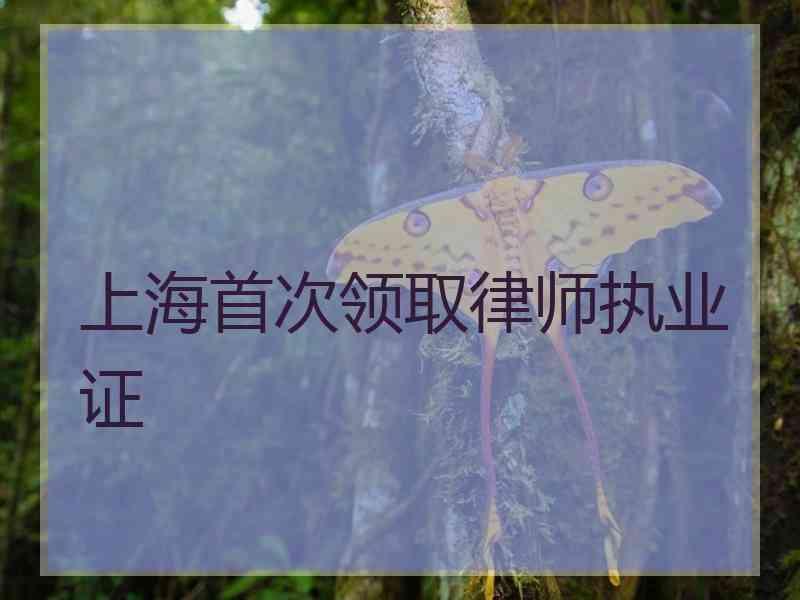 上海首次领取律师执业证