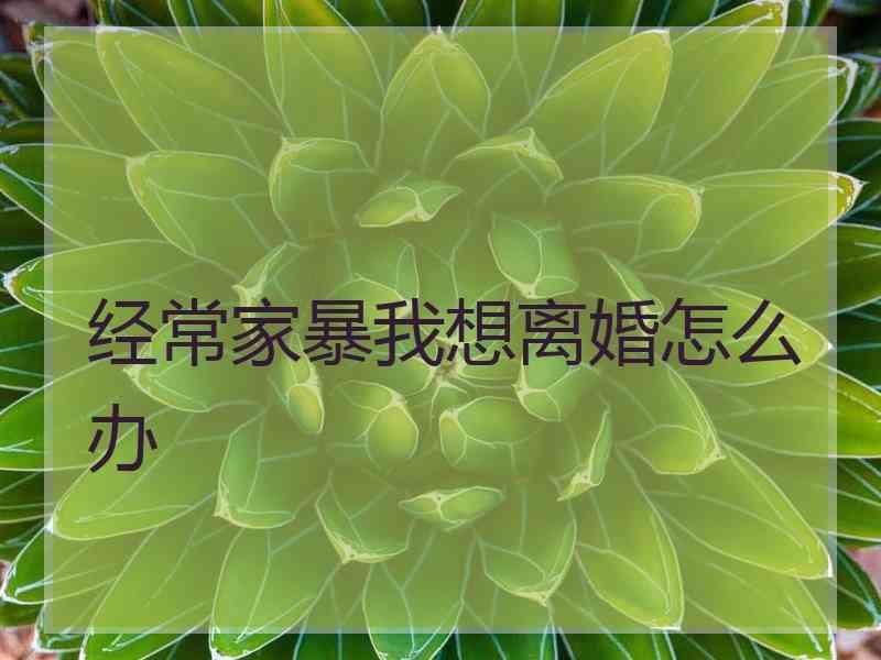 经常家暴我想离婚怎么办