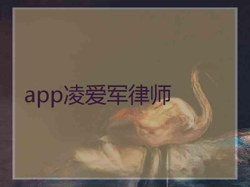 app凌爱军律师