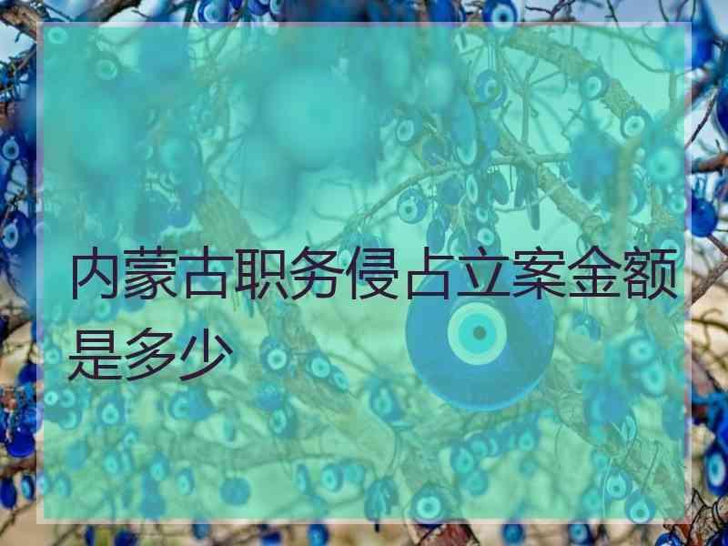内蒙古职务侵占立案金额是多少