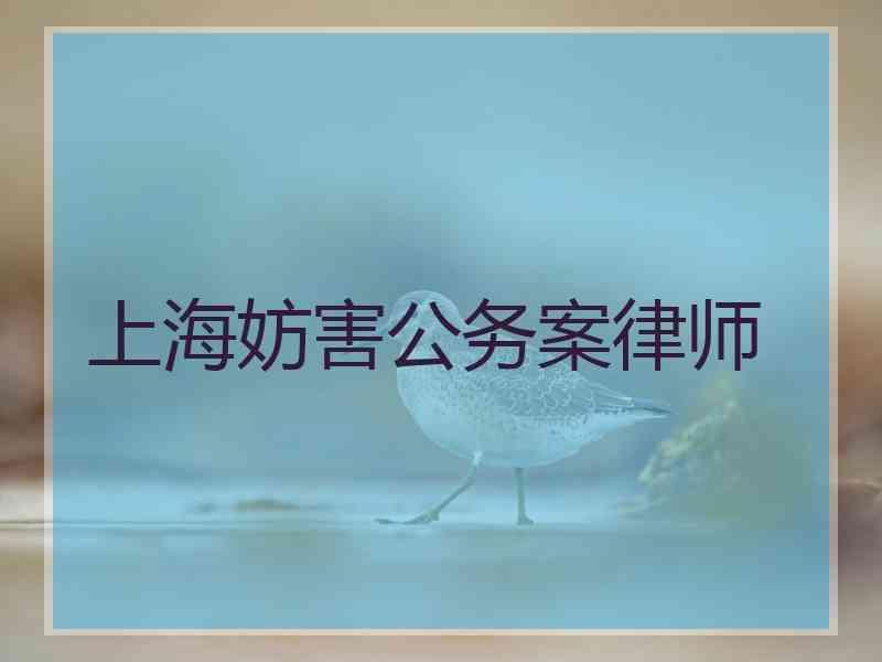 上海妨害公务案律师