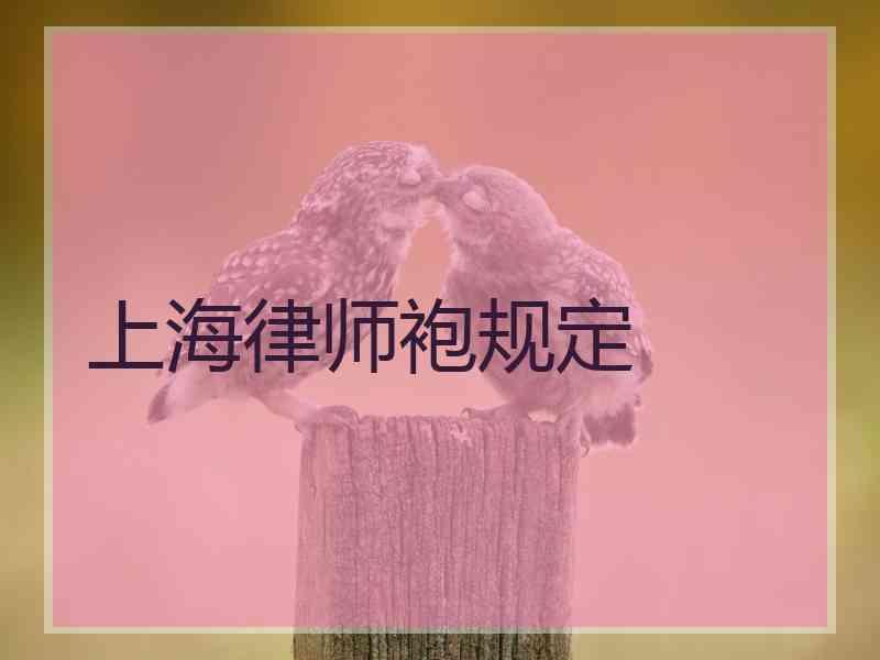 上海律师袍规定