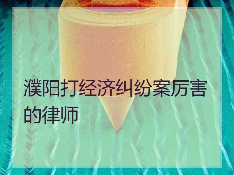 濮阳打经济纠纷案厉害的律师