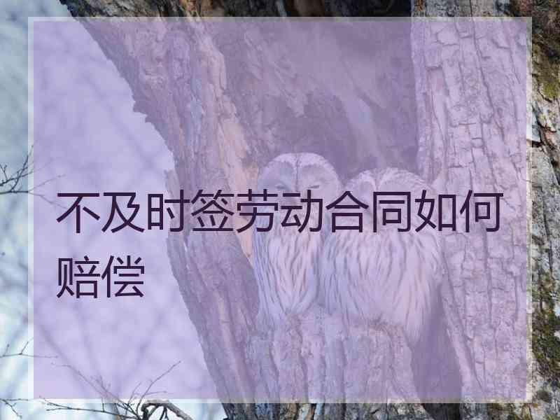 不及时签劳动合同如何赔偿