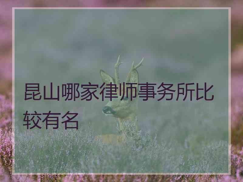 昆山哪家律师事务所比较有名