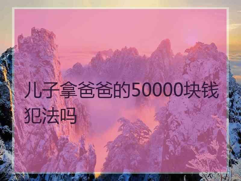 儿子拿爸爸的50000块钱犯法吗