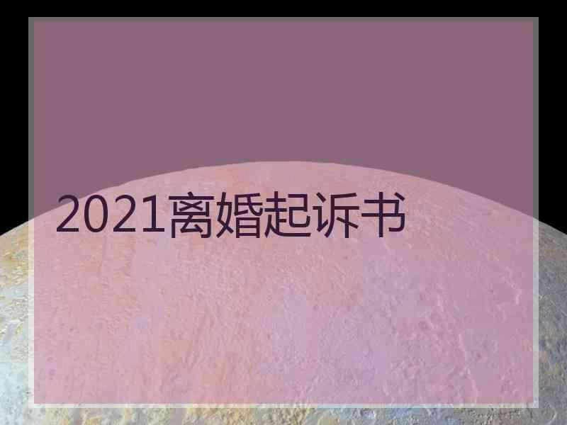 2021离婚起诉书