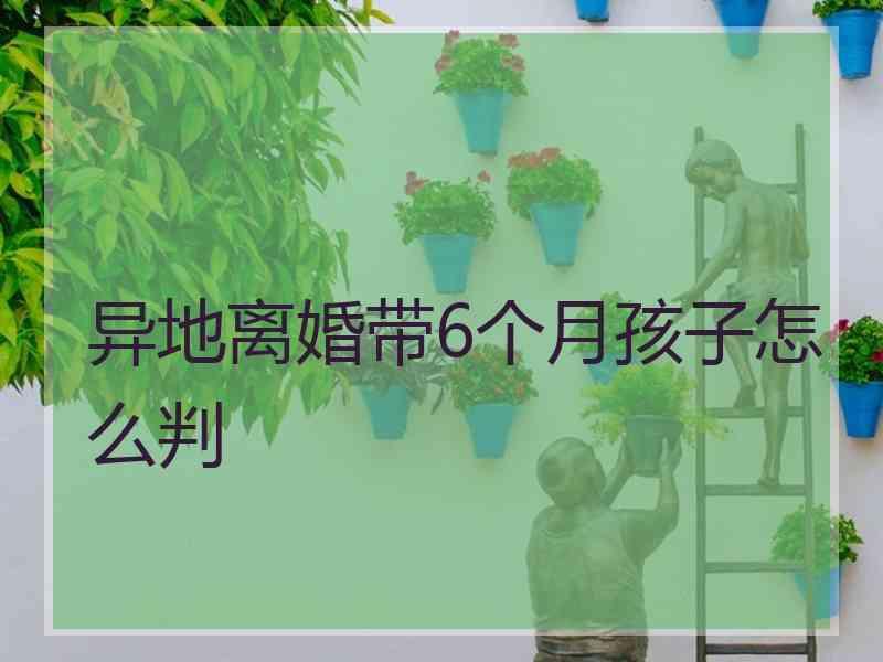 异地离婚带6个月孩子怎么判