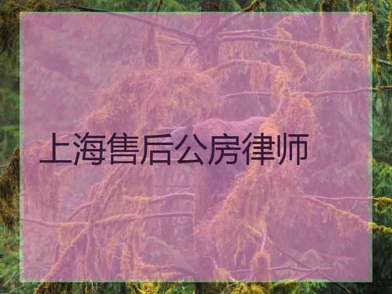 上海售后公房律师