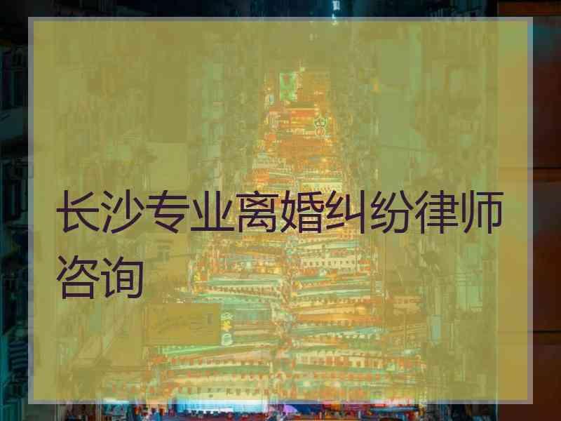 长沙专业离婚纠纷律师咨询