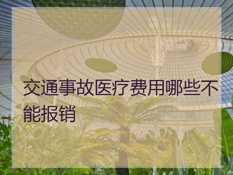 交通事故医疗费用哪些不能报销