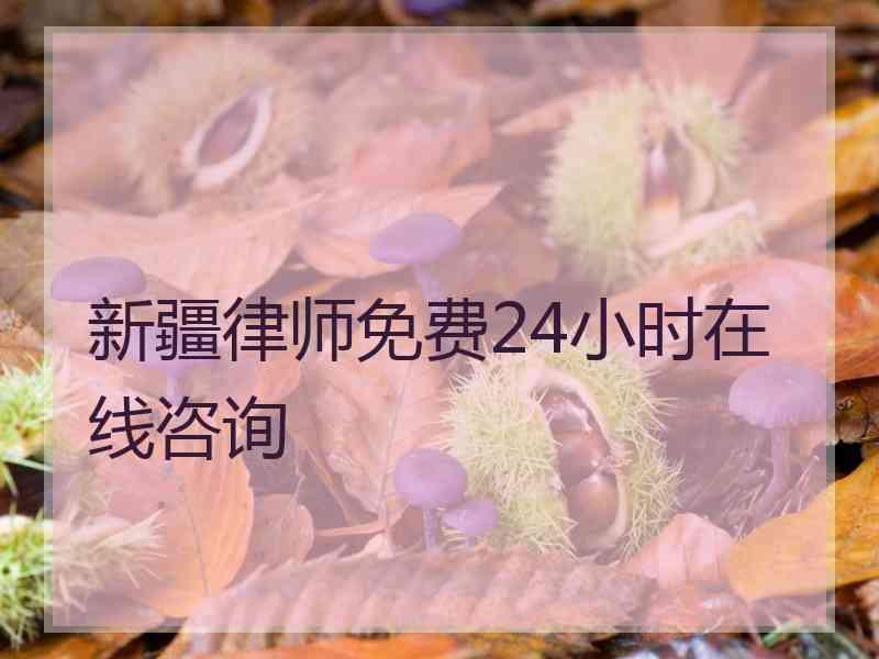 新疆律师免费24小时在线咨询