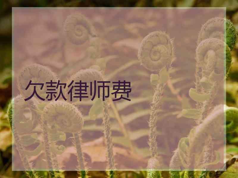 欠款律师费