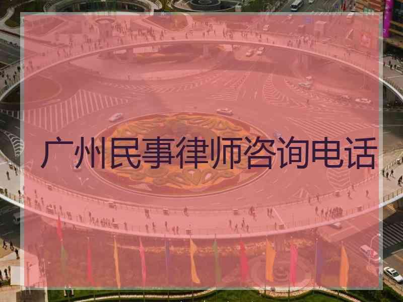 广州民事律师咨询电话