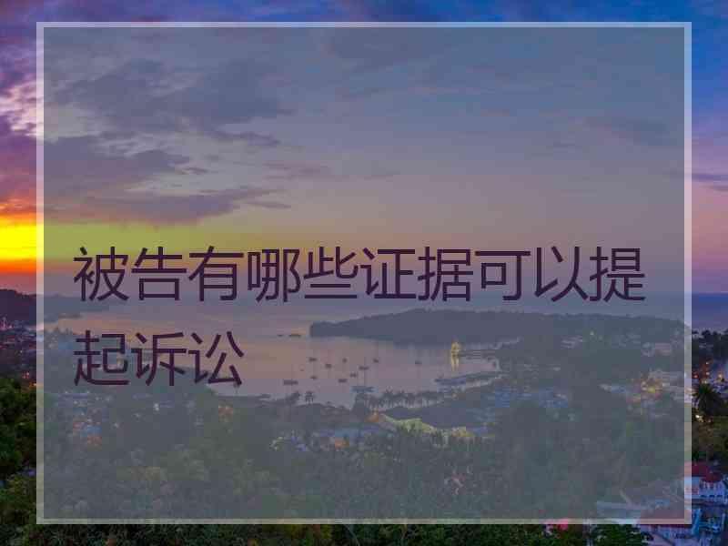 被告有哪些证据可以提起诉讼