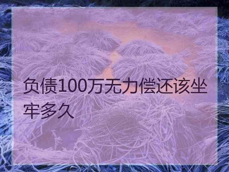 负债100万无力偿还该坐牢多久