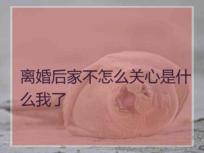离婚后家不怎么关心是什么我了