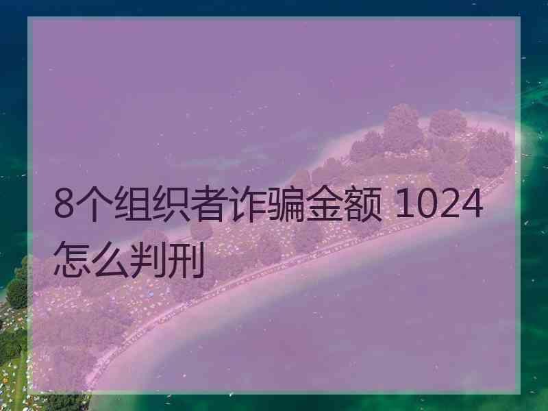 8个组织者诈骗金额 1024怎么判刑