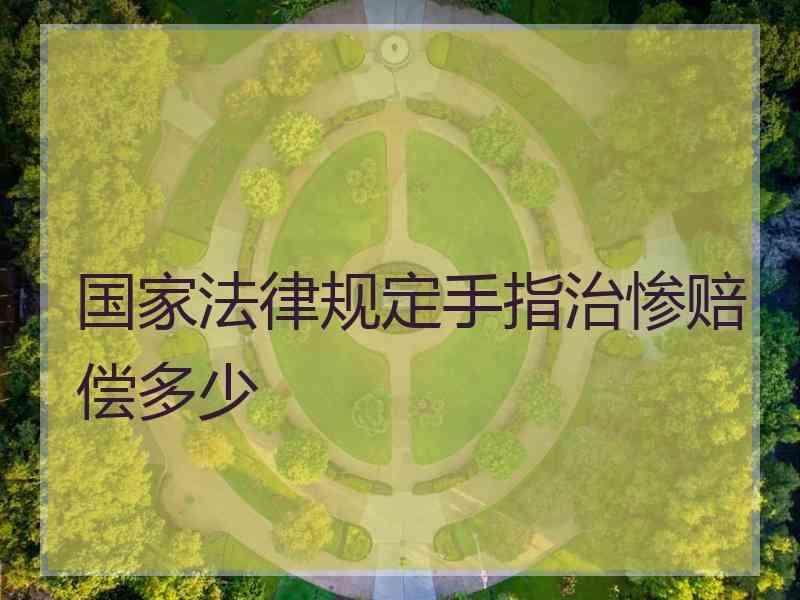 国家法律规定手指治惨赔偿多少