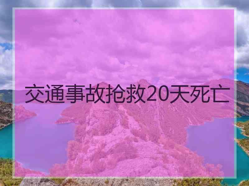 交通事故抢救20天死亡