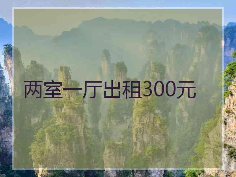 两室一厅出租300元