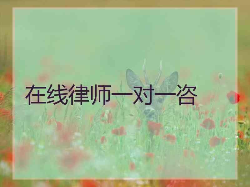 在线律师一对一咨