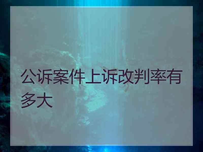 公诉案件上诉改判率有多大