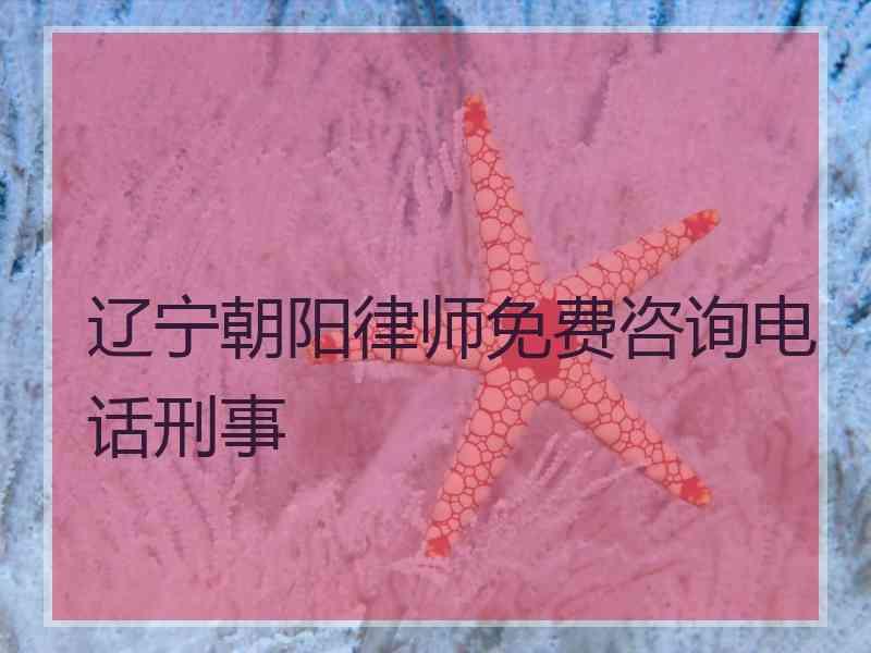 辽宁朝阳律师免费咨询电话刑事