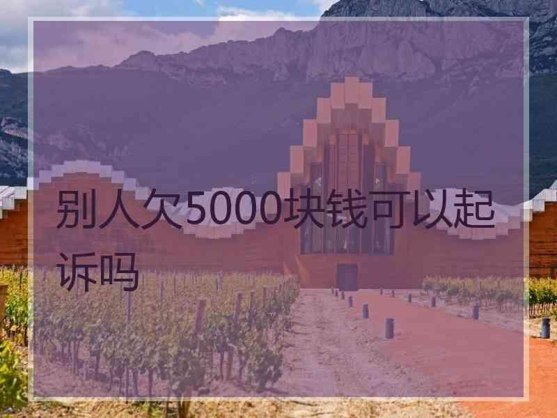 别人欠5000块钱可以起诉吗