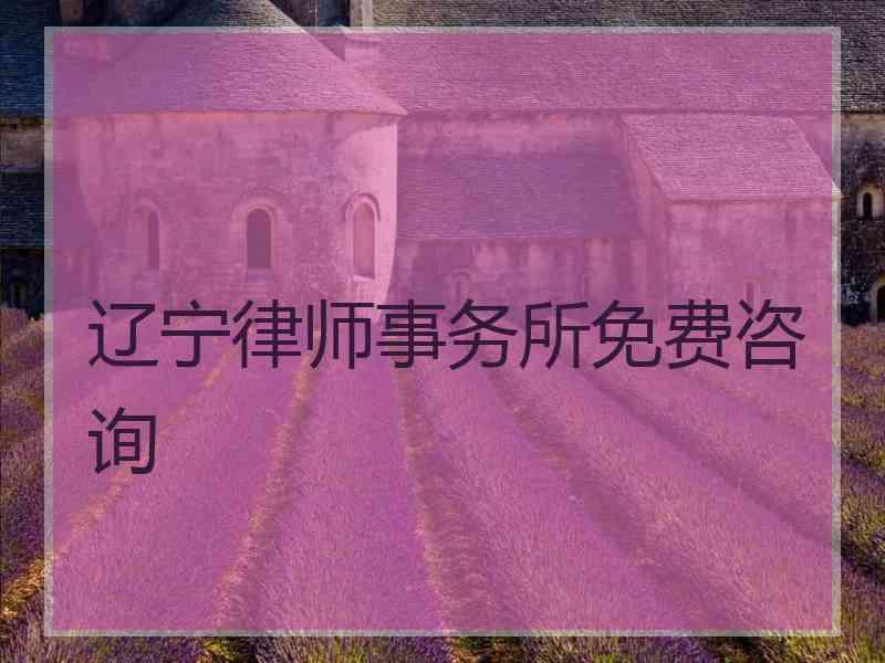 辽宁律师事务所免费咨询