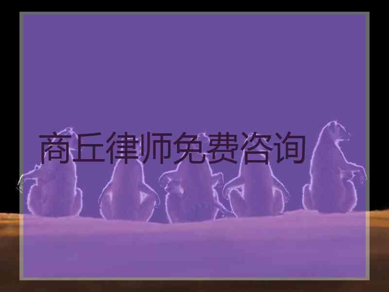 商丘律师免费咨询