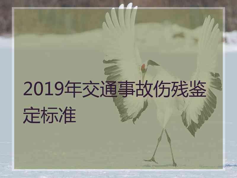 2019年交通事故伤残鉴定标准