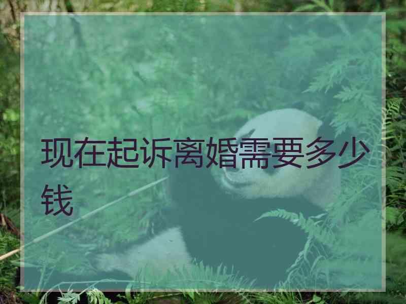 现在起诉离婚需要多少钱