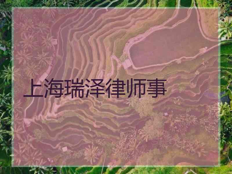 上海瑞泽律师事