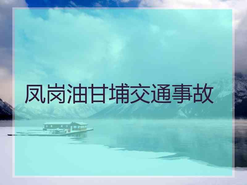 凤岗油甘埔交通事故