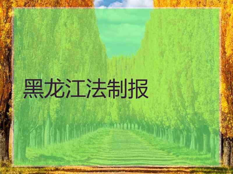 黑龙江法制报