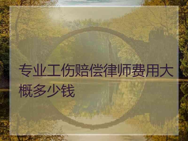 专业工伤赔偿律师费用大概多少钱 专业工伤赔偿律师费用大概多少钱