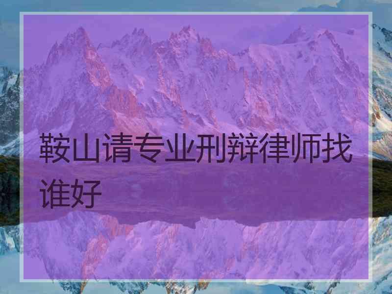 鞍山请专业刑辩律师找谁好 鞍山请专业刑辩律师找谁好