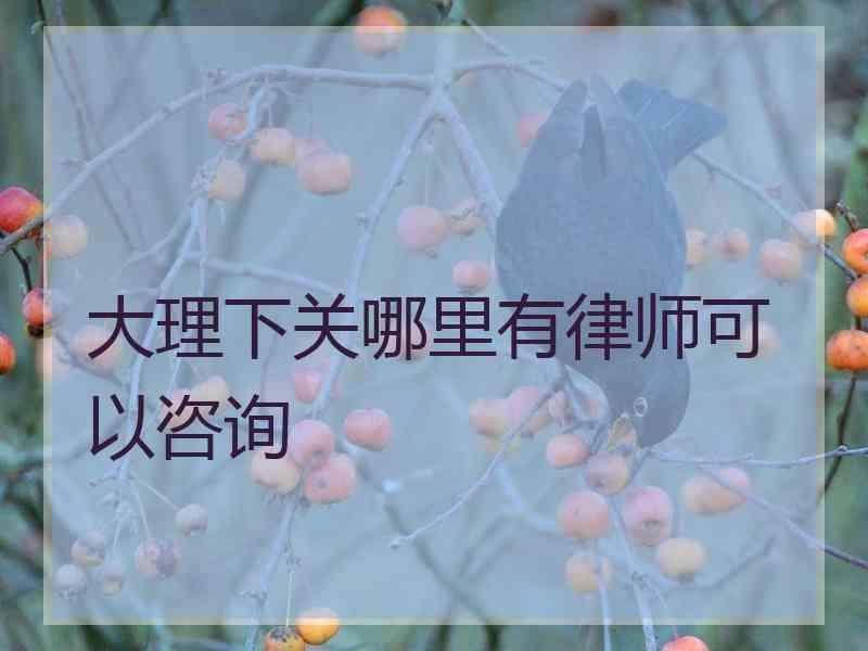 大理下关哪里有律师可以咨询
