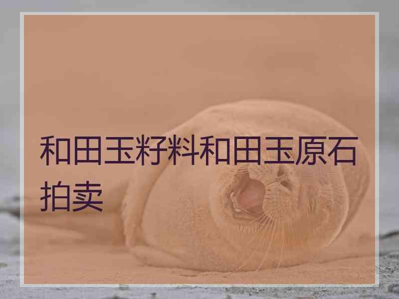 和田玉籽料和田玉原石拍卖
