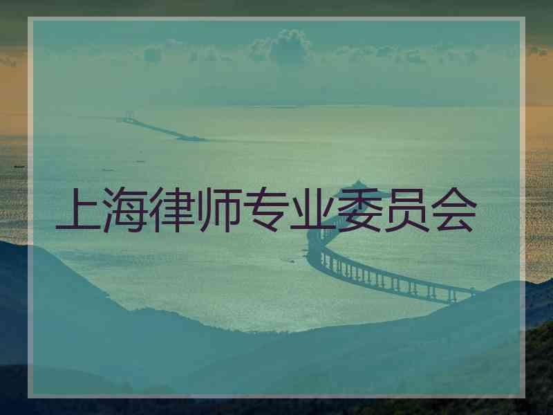 上海律师专业委员会