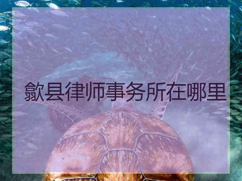 歙县律师事务所在哪里