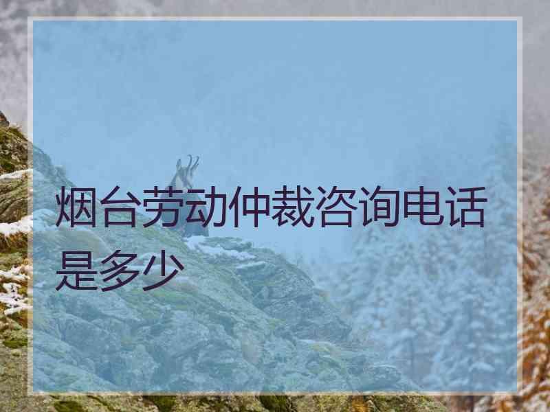 烟台劳动仲裁咨询电话是多少