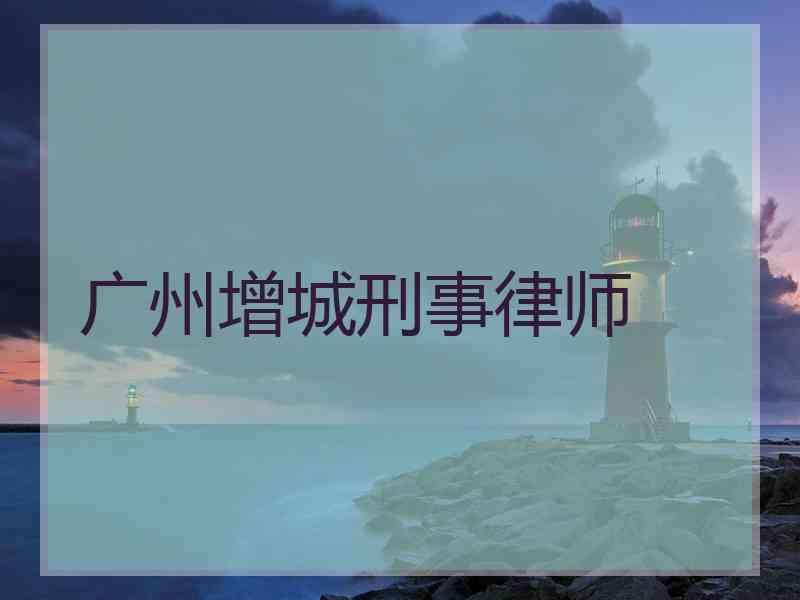 广州增城刑事律师