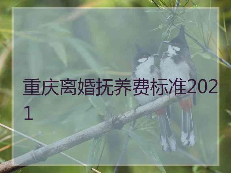 重庆离婚抚养费标准2021