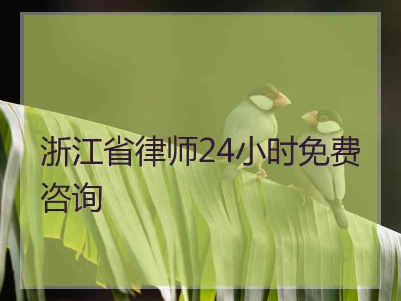 浙江省律师24小时免费咨询