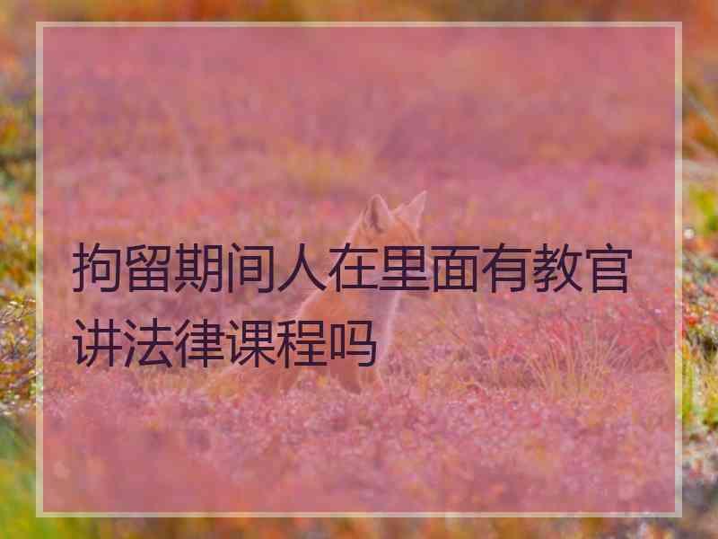 拘留期间人在里面有教官讲法律课程吗