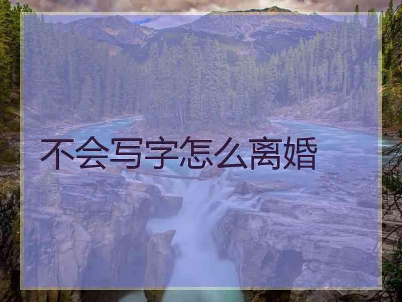 不会写字怎么离婚