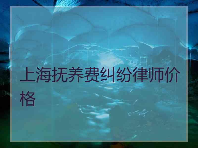 上海抚养费纠纷律师价格